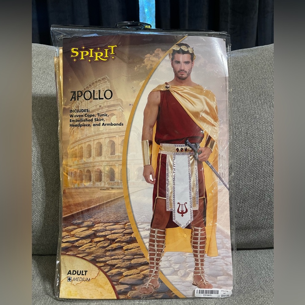 Apollo: Greek God of Music and the Sun Men’s Costume (Size M)